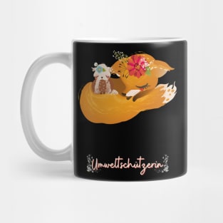 Fuchs Eule Umwelt Schutz Prinzessin Blumen Süß Mug